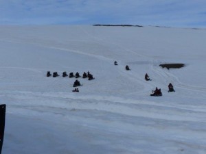 Skidoos in Jöklasel