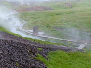 Reykjadalur natural warm stream     
