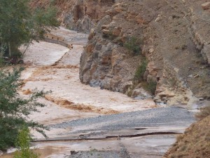 The day after - the road is still under water